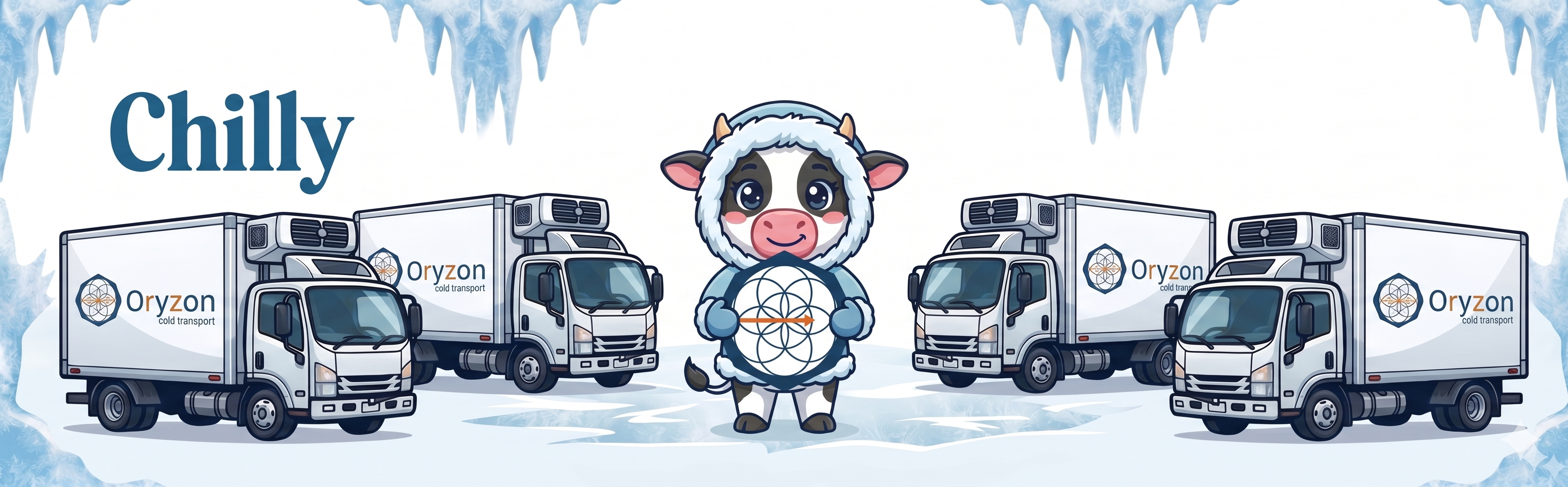 Chilly, the official mascot of Oryzon Cold Transport, LLC